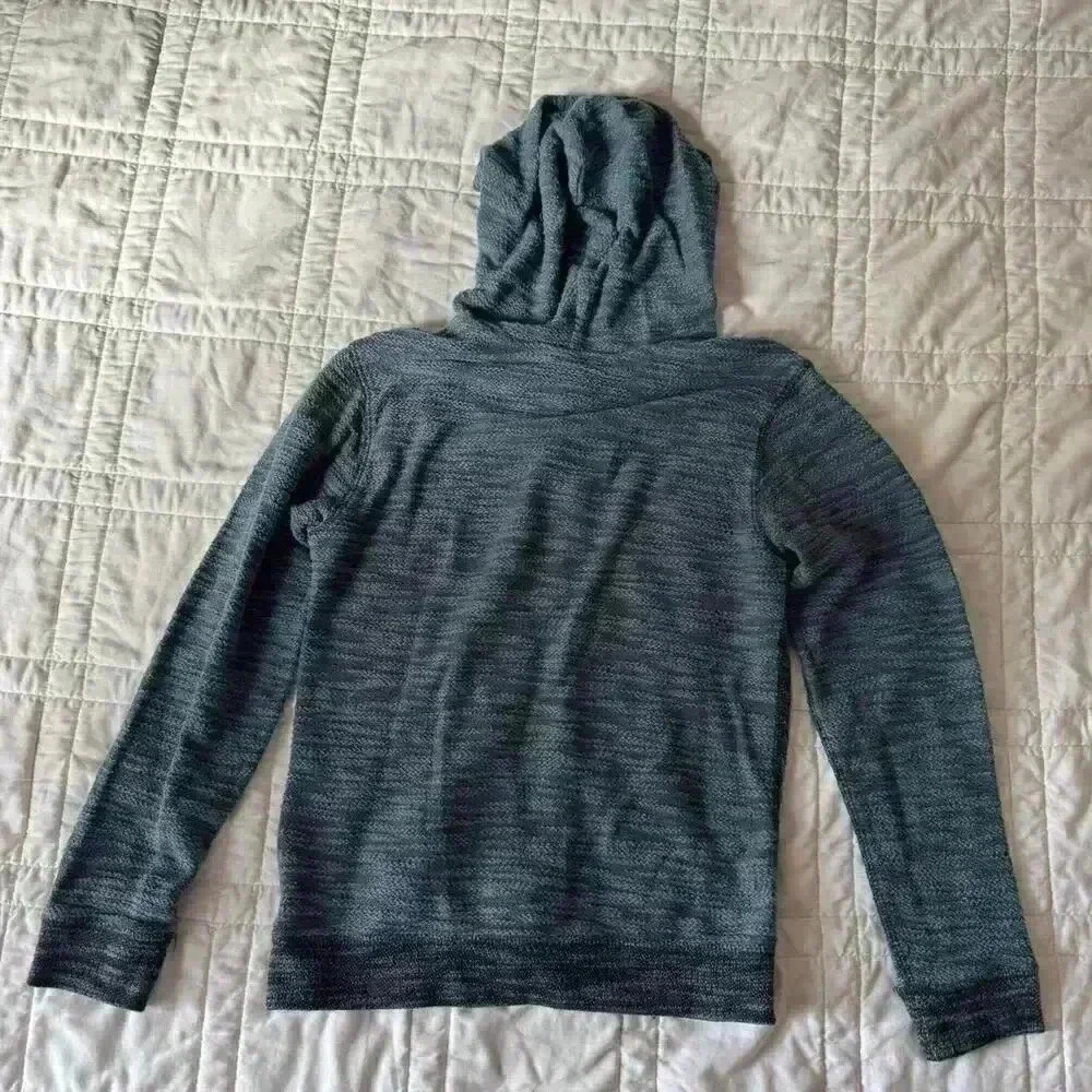 Union bay grunge blue gray zip up hoodie sweatshirt long sleeve youth medium - Picture 2 of 6